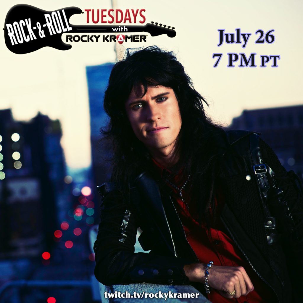 Rocky Kramer’s Rock & Roll Tuesdays Presents “Hot In The City” On Tuesday July 26th, 2022 7 PM PT on Twitch